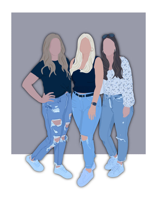 Custom Faceless Digital Portrait